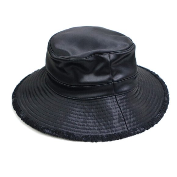 Auth HERMES Hat Black polyester - r9861f - Picture 1 of 16